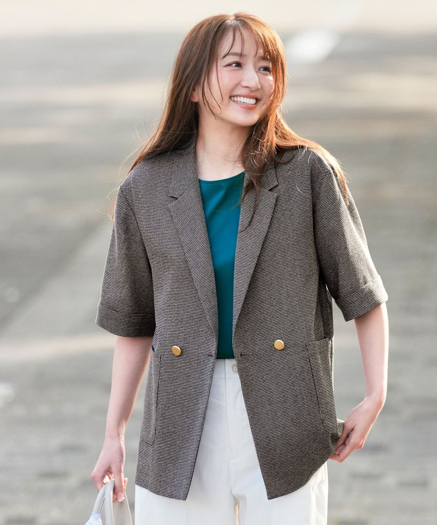 【SALE／10%OFF】ANY SIS S ツイーディカラミ ジャケット エニィスィス ジャケット・アウター テーラードジャケット・ブレザー ブラウン【送料無料】