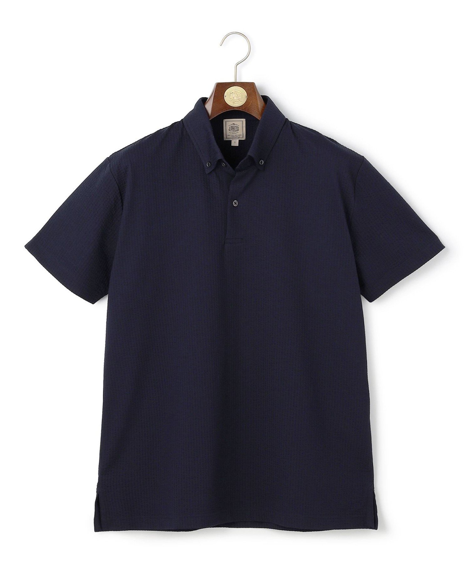J.PRESS 【WEB・一部店舗限定】シアサッカーポロシャツ ジェイプレス トップス ポロシャツ ブラック ホワイト ネイビー【送料無料】
