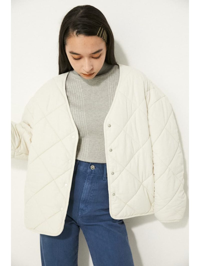 【SALE／30%OFF】LAGUA GEM QUILTING NO COLLAR JK ラグア ジェム ジャケット・アウター その他のジャケット・アウター ホワイト ピンク【送料無料】のサムネイル