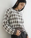 【SALE/60%OFF】VIS ミニアーガイル柄ビックパールボタンカーディガン ビス トップス カーディガン ベージュ ブルー ブラック