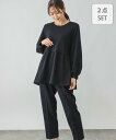 【SALE/30%OFF】GLOBAL WORK スゴラクストレッチカットブラウス*パンツセット/133621 グローバルワーク ワンピース・ドレス ドレス ブ...