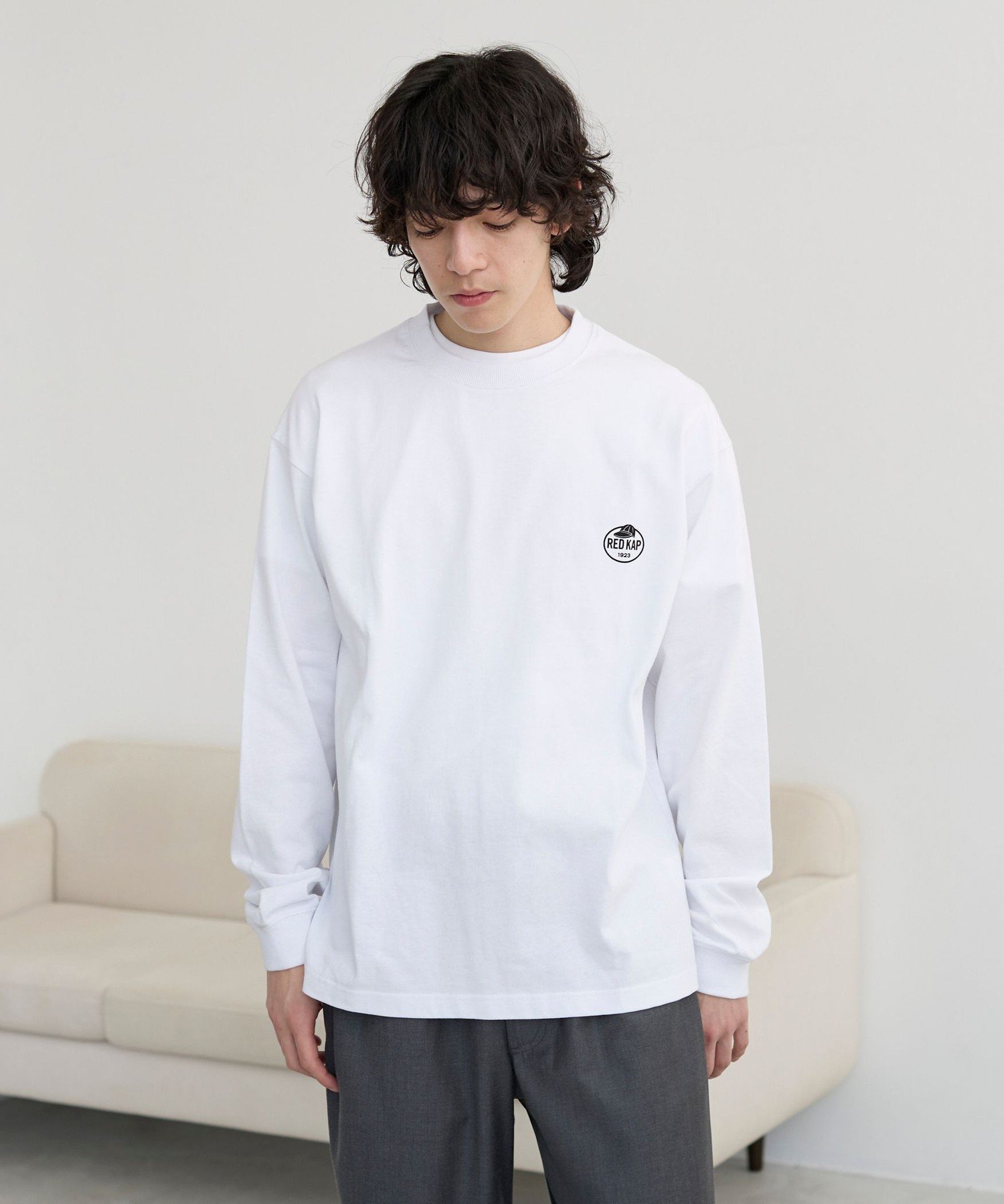 【REDKAP/レッドキャップ】別注バックプリントロングスリーブTシャツ コーエン トップス カットソー・Tシャツ ホワイト ブラック
