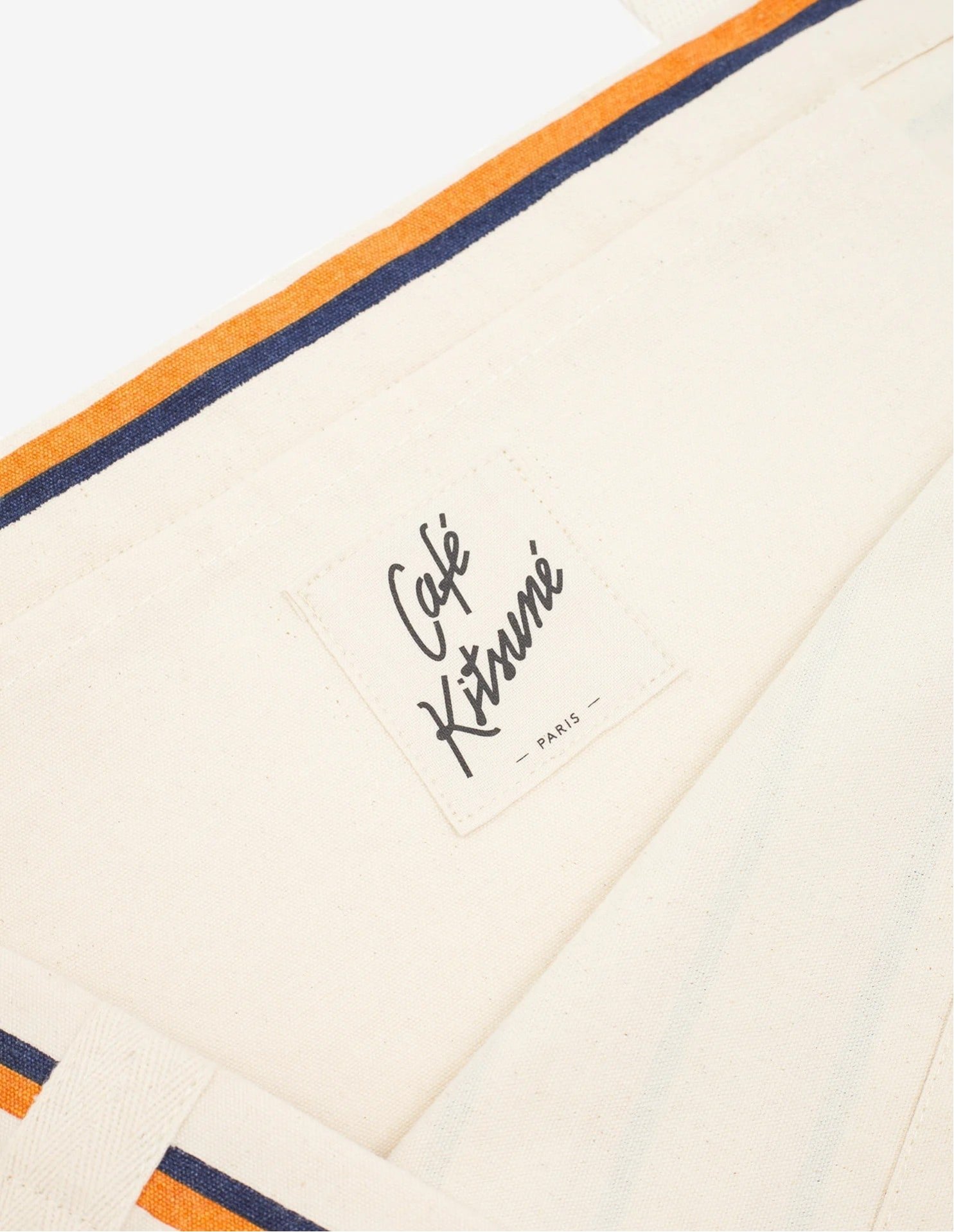 【公式】Maison Kitsune COFFEE CUP STRIPED SHOPPING BAG メゾン キツネ アーカイブス バッグ トートバッグ