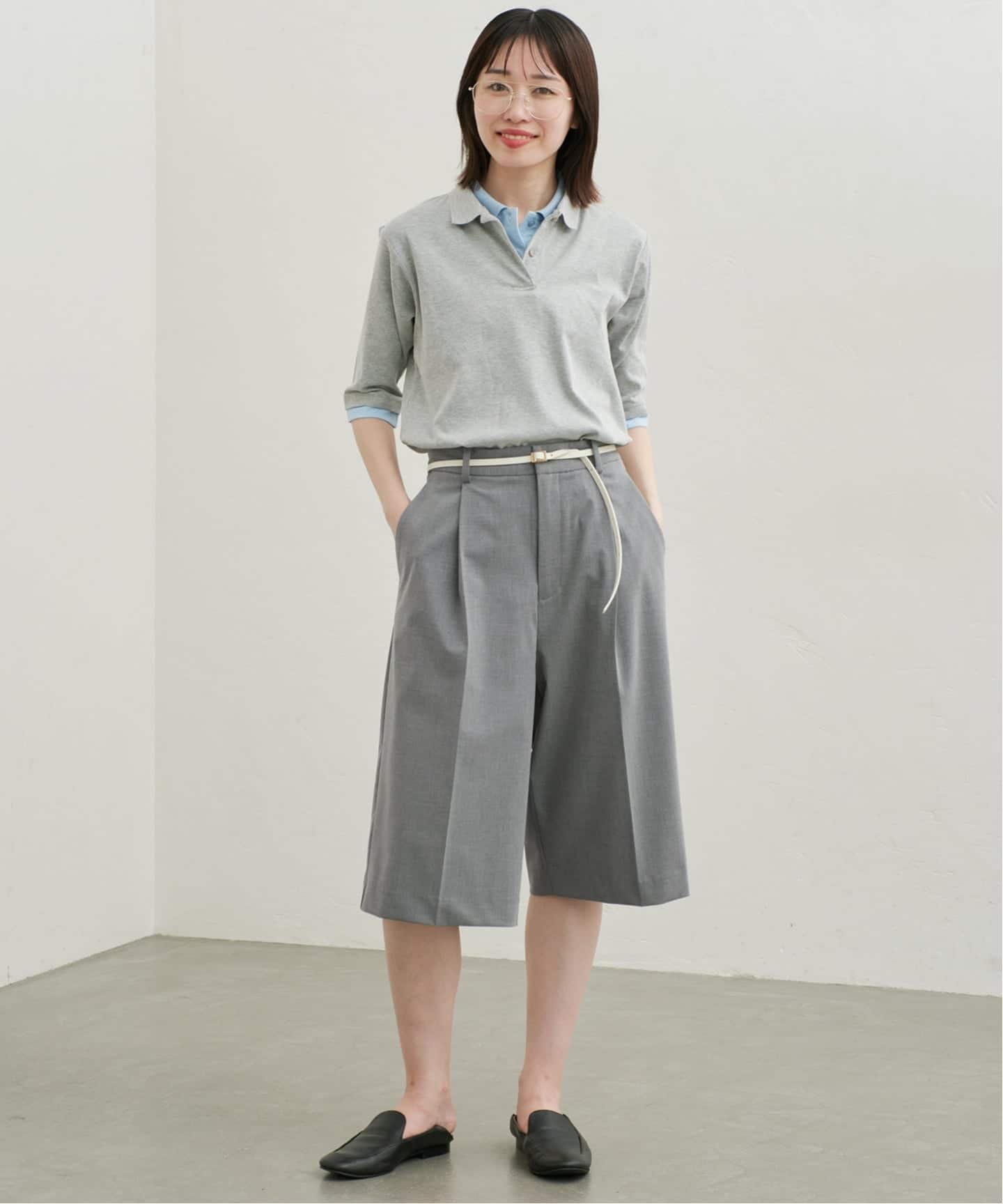 SLOBE IENA 《接触冷感/防シワ》2WAY TRトロバミューダスラックス スローブ イエナ パンツ その他のパンツ ブラウン グレー