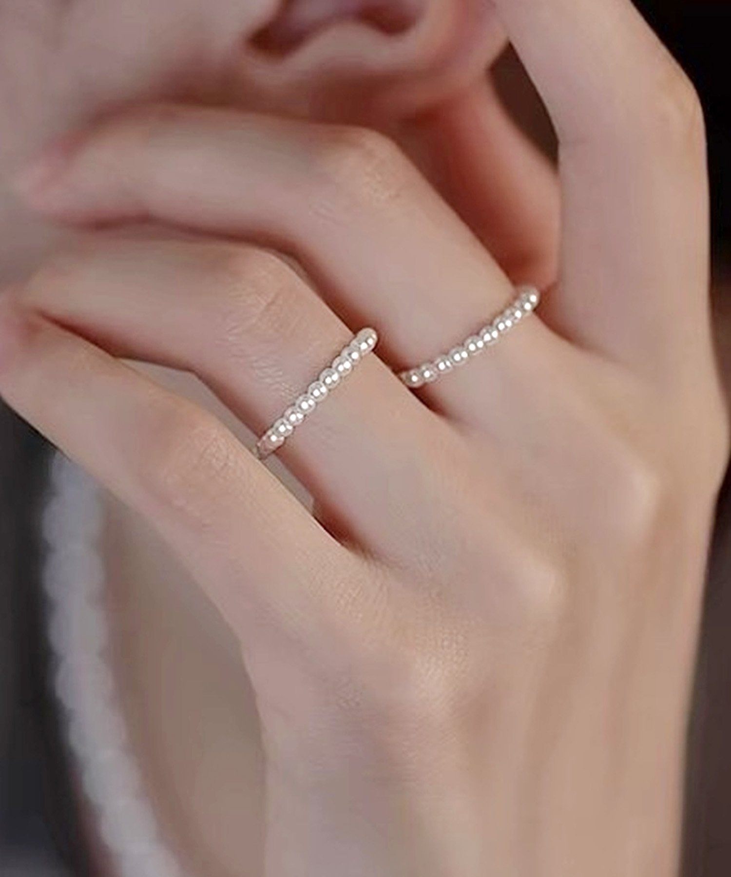 BACKYARD FAMILY パールチェーンリング ローラ アクセサリー・腕時計 リング・指輪