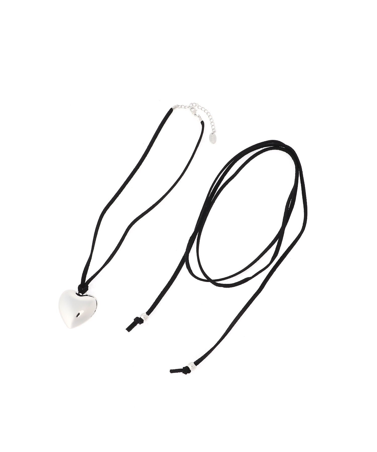 【SALE／50%OFF】LOWRYS FARM (W)ハート2ホンSETチョーカー ローリーズファーム アクセサリー・腕時計 チョーカー ブラック ベージュのサムネイル