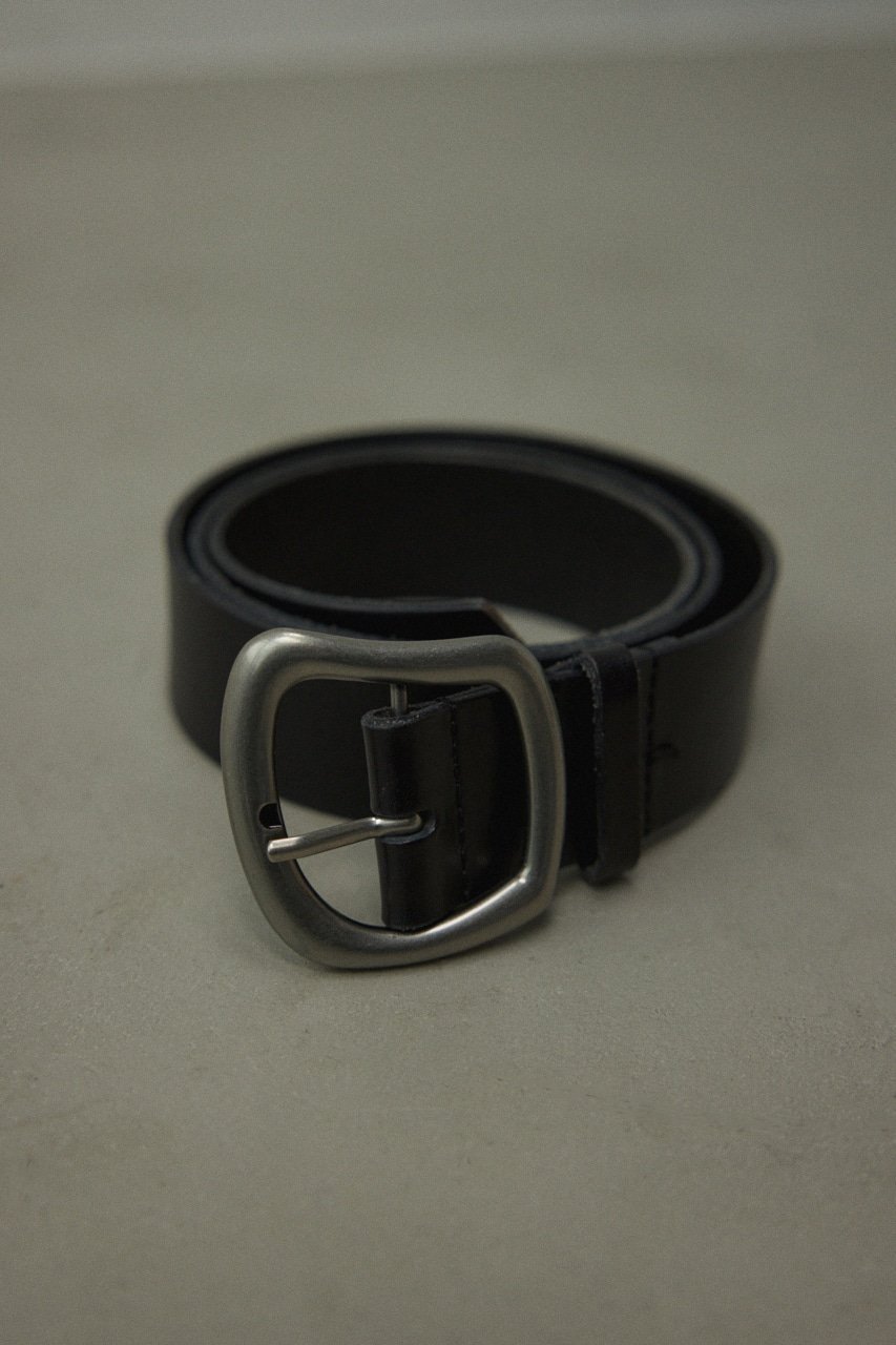 BLACK BY MOUSSY undulation buckle belt ブラッ