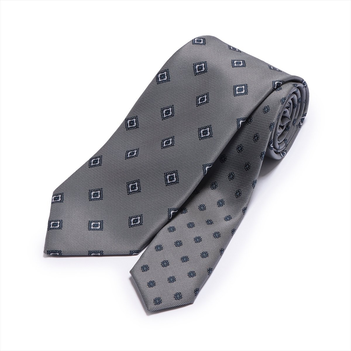 BRICK HOUSE by Tokyo Shirts ネクタイ 小紋パネル ビジネス フォーマル BM15I500GBAK1PA-35-972 トーキョーシャツ スーツ・フォーマル ネクタイ・蝶ネクタイ グレーのサムネイル