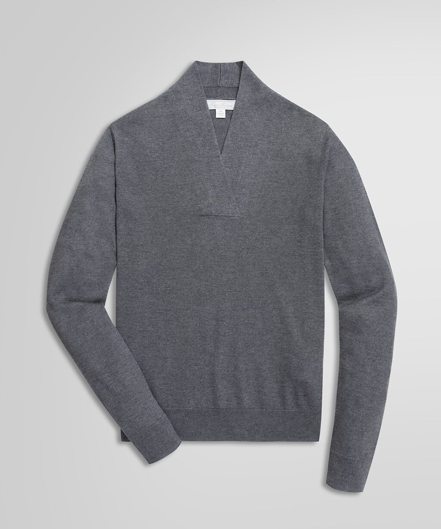 【SALE／35%OFF】BROOKS BROTHERS シルク/カシミヤ ショールカラーセーター ブルックス ブラザーズ トップス ニット グレー【送料無料】