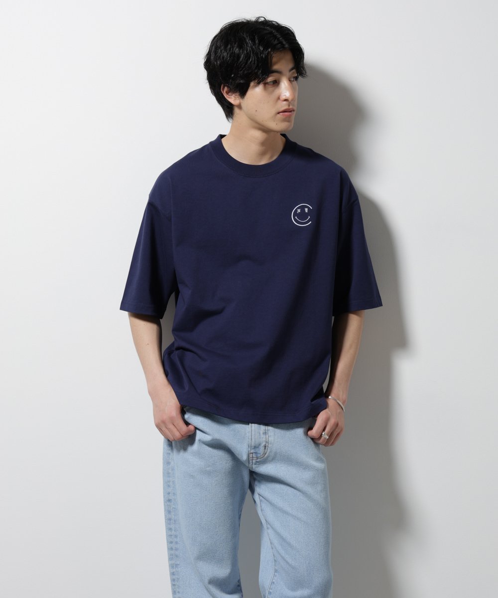 NANO universe 「MOFFISIE」2.0オリジナルプリント Tシャツ 半袖 ナノユニバース トップス カットソー・Tシャツ ホワイト ネイビー