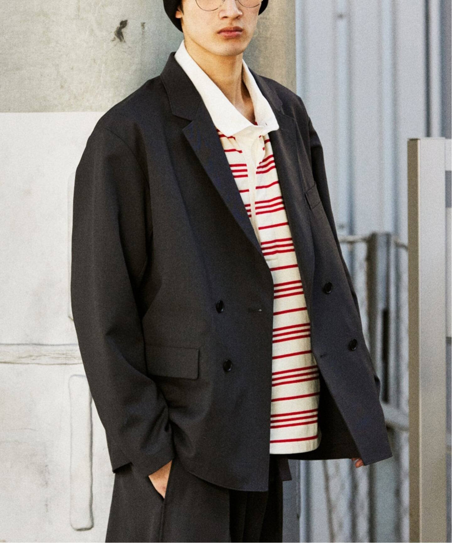 JOURNAL STANDARD TW ツイル フィールド ダブル ジャケット ジャーナル スタンダード ジャケット・アウター その他のジャケット・アウター ブラック ブラウン グレー