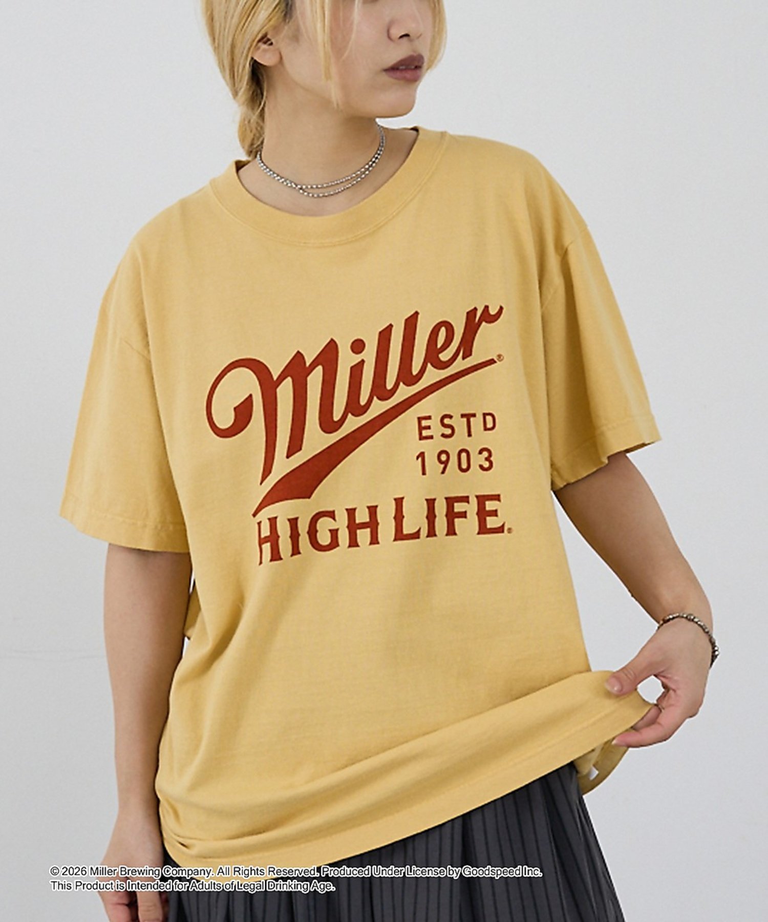 ★ MUSKOGEE ゆったり　プリント Tシャツ  マスタードカラー MADE IN America★ 楽天市場】マスタード（柄ロゴ）（Tシャツ・カットソー｜トップス