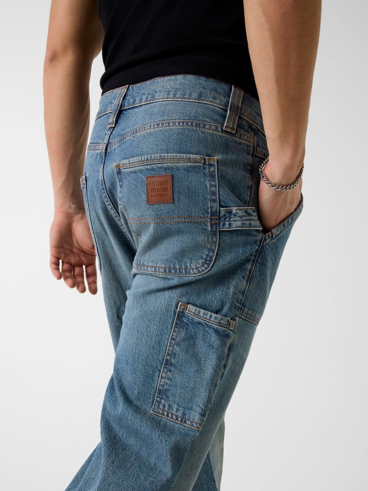 GUESS JEANS/(M)Medium Wash デニムパンツ ジーンズ ゲス パンツ ジーンズ・デニムパンツ ブルー