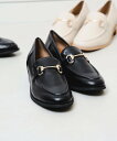BEAMS HEART WOMEN ビット付き ローファー ビームス ハート シューズ・靴 ローファー ブラック ホワイト【送料無料】