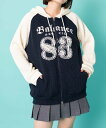 【SALE/60%OFF】WEGO LADY'S ラグランナンバリングジップPK ウィゴー トップス ニット ネイビー ホワイト