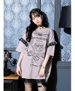 NOEMIE エンジェルダブルバックスピンドル裏毛Tシャツ ノエミー ワンピース・ドレス チュニック ピンク ホワイト【送料無料】