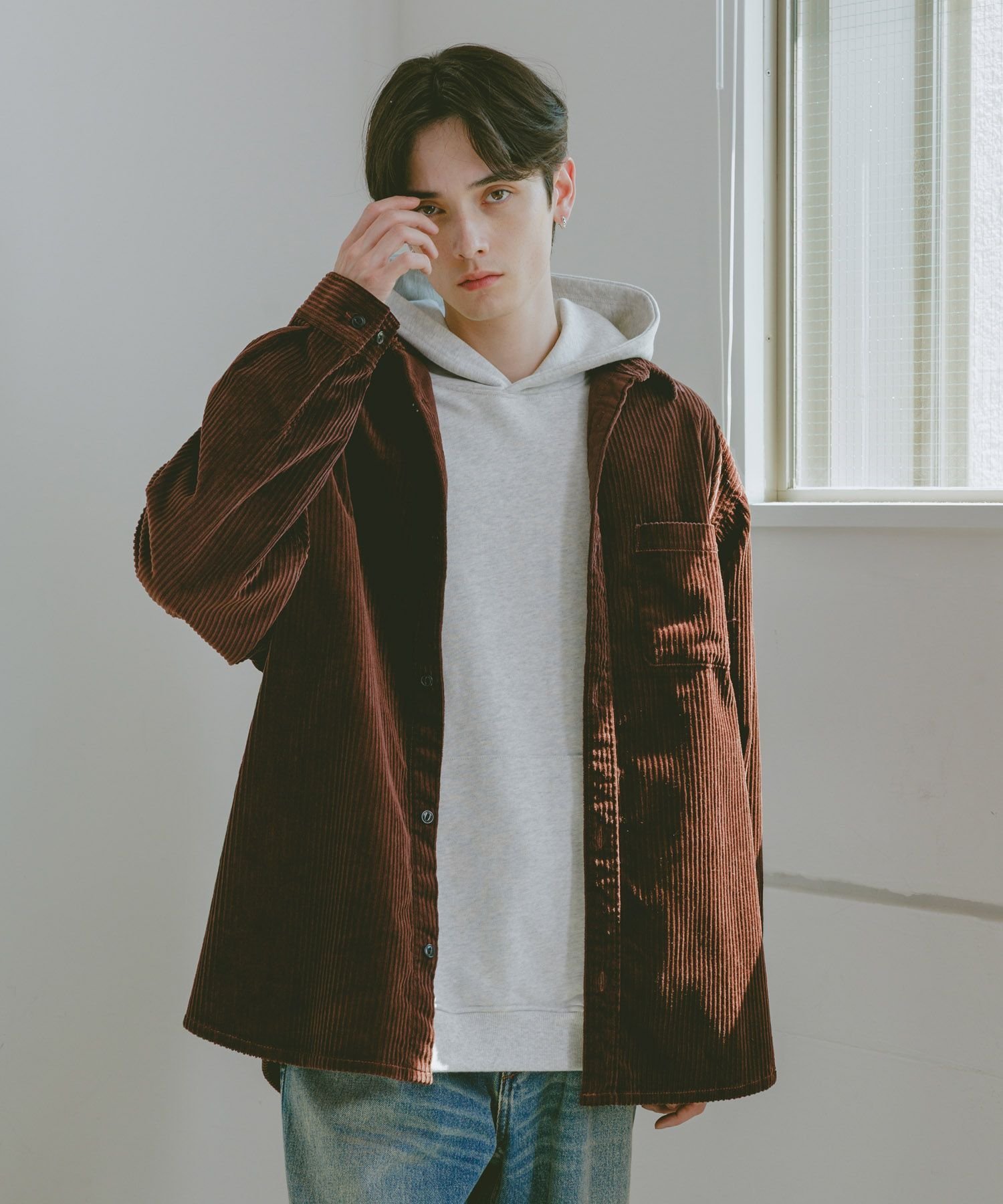 【SALE／50%OFF】RAGEBLUE コーデュロイビッグシャツ【セットアップ対応】 レイジブルー トップス シャ..