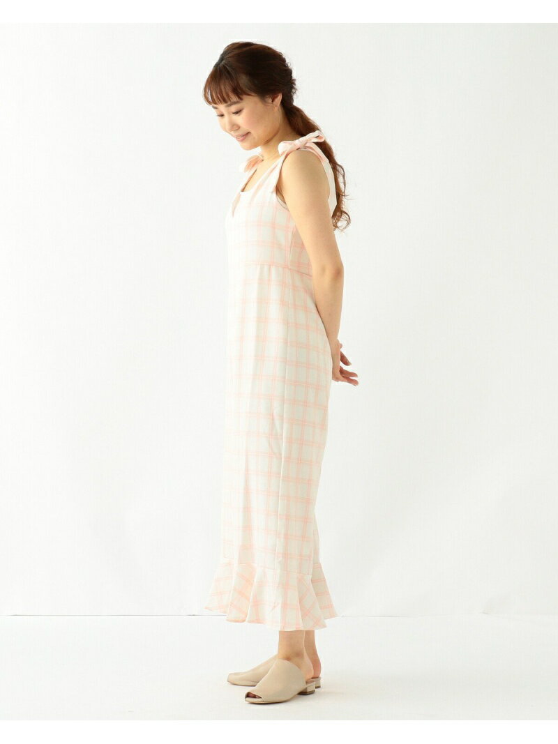 【SALE／70%OFF】Ray BEAMS sister jane / Lily Check Jumpsuit ビームス アウトレット オールインワン・オーバーオール オールインワン・つなぎ ピンク【送料無料】のサムネイル