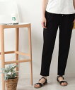 【SALE/19%OFF】SHOO・LA・RUE 【洗える/ひんやり】ハイパーストレッチテ-パ-ドパンツ シューラルー パンツ/ジーンズ フルレングス ブラック カーキ ブラウン