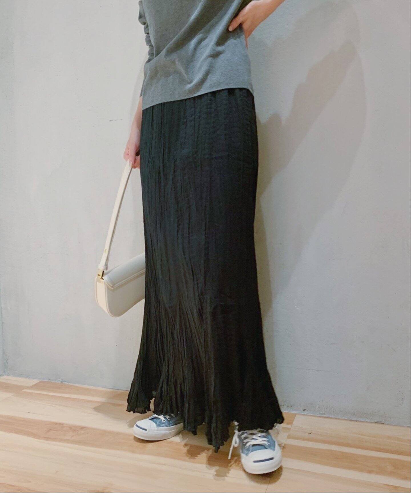 【SALE／30%OFF】plage 《追加》【MES DEMOISELLES/メドモアゼル】SP RADIANTE スカート2 プラージュ スカート ロング・マキシスカート ブラック【送料無料】のサムネイル