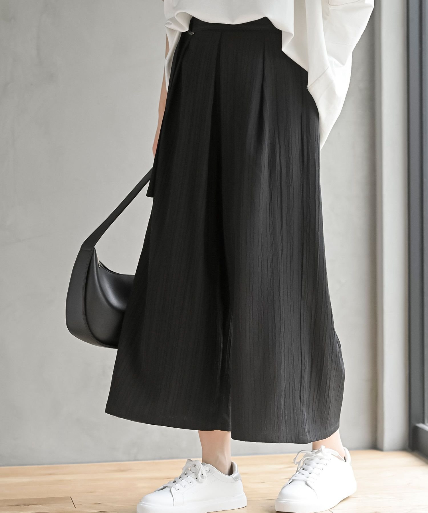 rps 麻調ストライプフリンジベルト付ワイドパンツ アールピーエス パンツ その他のパンツ グレー ブラック カーキグリーンのサムネイル