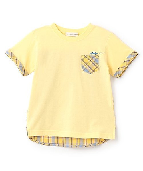 SENSE OF WONDER チェックポケットTシャツ ナルミヤオンライン トップス カットソー・Tシャツ ホワイト【送料無料】
