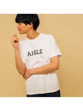 AIGLE 吸水速乾エーグルグラフィックロゴTシャツ エーグル カットソー Tシャツ レッド ホワイト ブルー【送料無料】