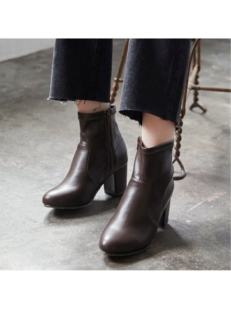 【SALE／50%OFF】JELLY BEANS プレーンストレッチブーツ/214-00121 ジェリービーンズ シューズ・靴 ブーツ ブラウン グレー ベージュ レッド ブラックのサムネイル