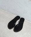 【SALE/55%OFF】ROPE' PICNIC PASSAGE 平スタッズツイストトングサンダル ロペピクニック シューズ・靴 サンダル ブラック ブラウン...