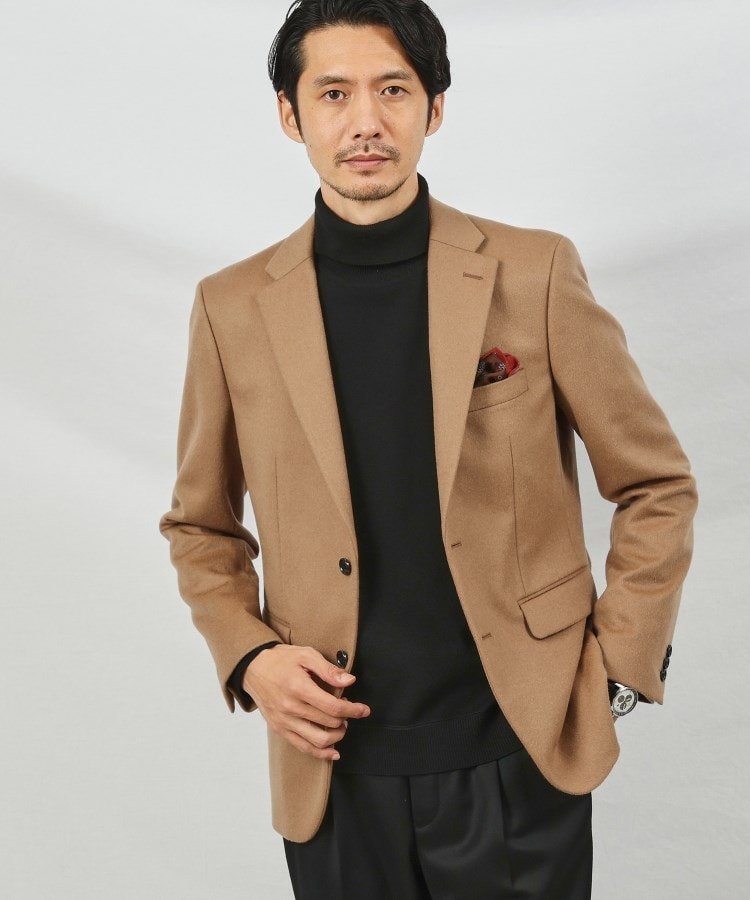 タケオキクチ アウター メンズ 【SALE／40%OFF】TAKEO KIKUCHI 【ウールカシミヤブレンド】ビーバー ジャケット タケオキクチ ジャケット・アウター テーラードジャケット・ブレザー ベージュ ネイビー【送料無料】