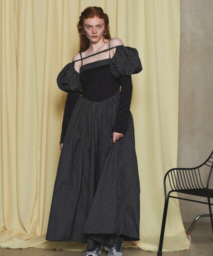 MAISON SPECIAL Puffy Bolero Set Plaid Pattern Volume Silhouette Dress メゾンスペシャル ワンピース・ドレス ワンピース ベージュ【送料無料】 MAISON SPECIAL Puffy Bolero Set Plaid Pattern Volume Silhouette Dress メゾンスペシャル ワンピース・ドレス ワンピース ベージュ【送料無料】