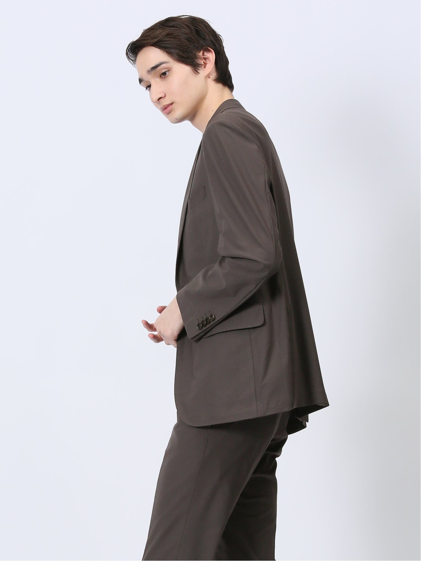 【SALE／20%OFF】m.f.editorial クールマックス メッシュ レギュラーフィット 2ボタンジャケット(セットアップ可能) タカキュー スーツ・フォーマル スーツジャケット ブラウン ネイビー【送料無料】