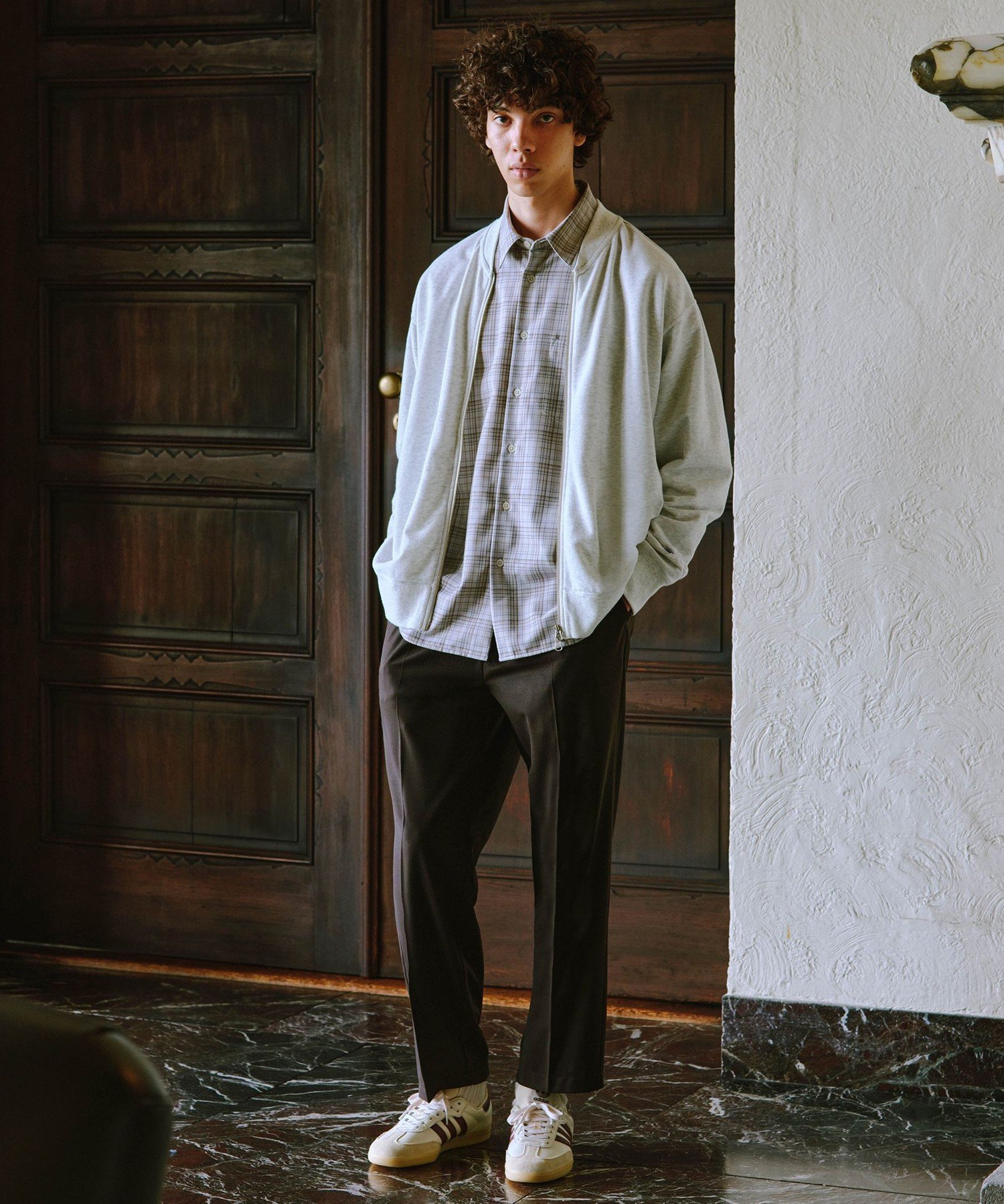 UNITED ARROWS green label relaxing TW サージ オルマイ ワイド W3 イージーパンツ -ストレッチ- ユナイテッドアローズ グリーンレーベルリラクシング パンツ その他のパンツ ブラウン ブラック【送料無料】