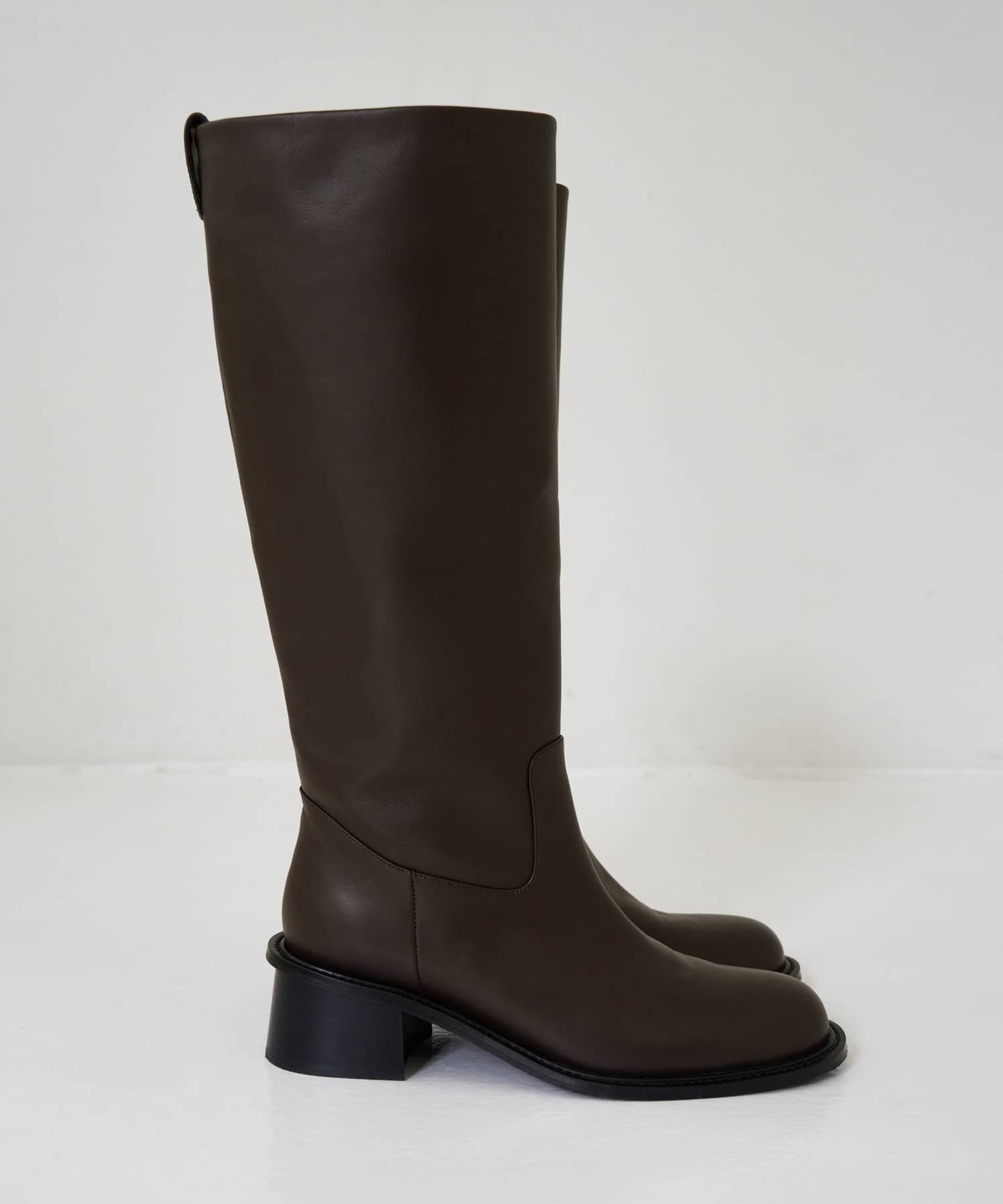 LANVIN en Bleu レザーロングブーツ ランバンオンブルー シューズ・靴 その他のシューズ・靴 ブラウン ブラック【送料無料】