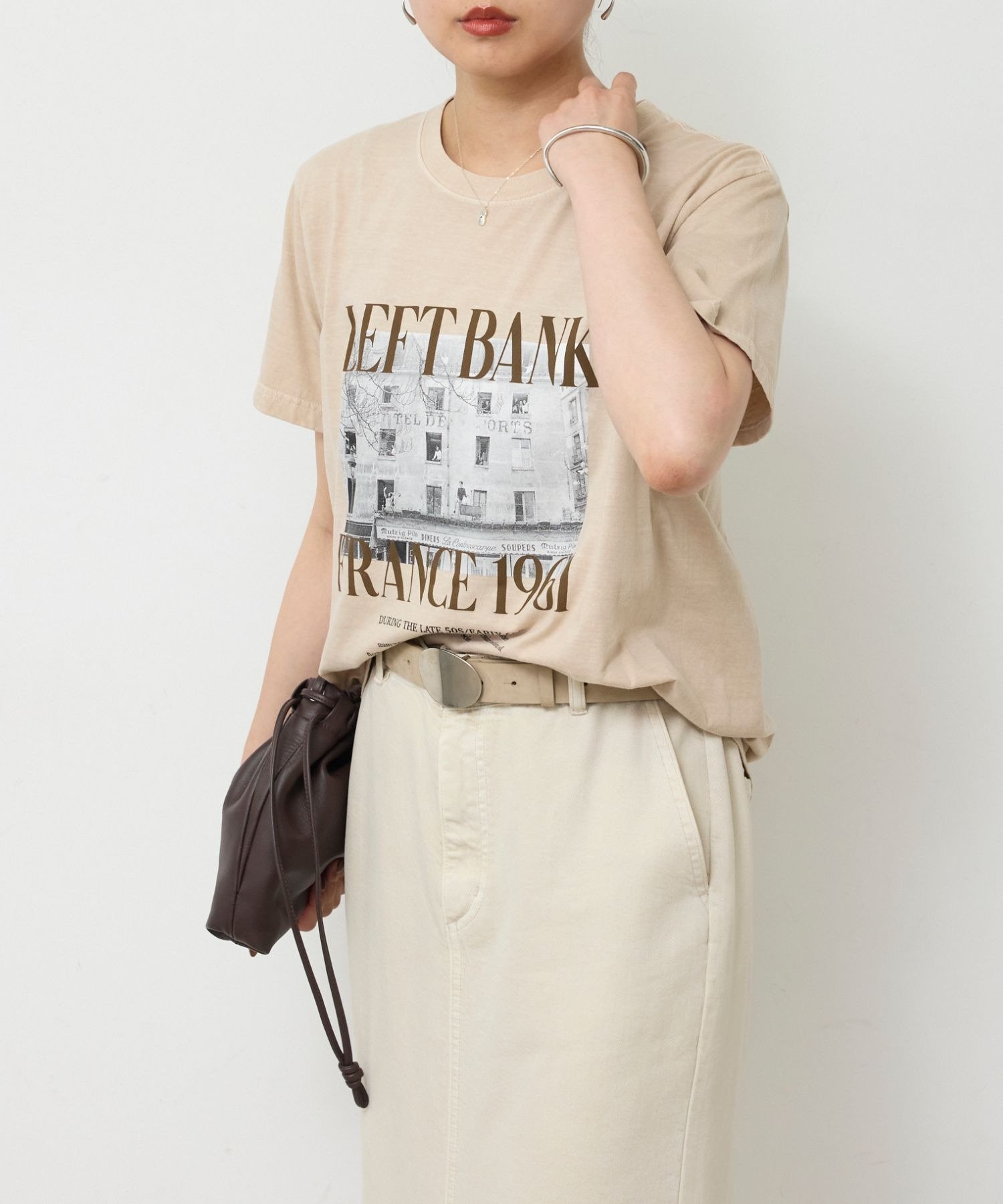 【GOOD ROCK SPEED】LIFE Tee/LEFT BANK ガリャルダガランテ トップス カットソー・Tシャツ ベージュ