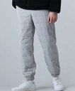 【SALE/5%OFF】THE CASUAL ダウンフェザー切り替え裏ボアシャギーレギュラージョガーパンツ セットアップ対応 カジュアル トップス ニット ネイ...