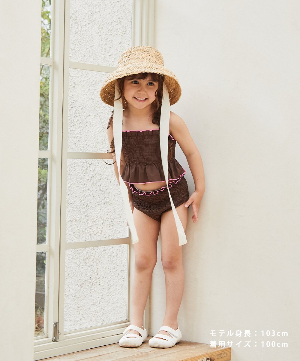 riziere 配色メローセパレートスイムウェア リジェール 水着・スイムグッズ 水着 ブラウン グリーンのサムネイル