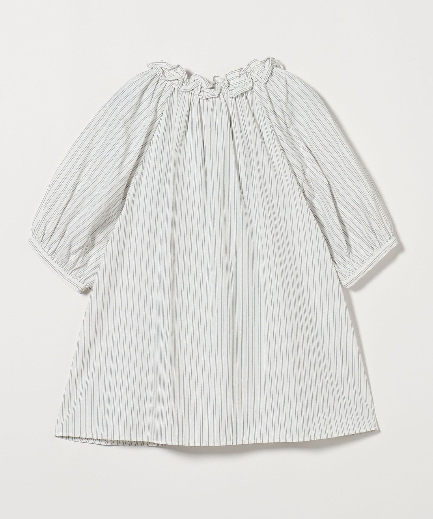 【SALE／50%OFF】a day in the life フリルネック スキッパーブラウス ストライプ＜A DAY IN THE LIFE＞ ユナイテッドアローズ アウトレット トップス シャツ・ブラウス ホワイト