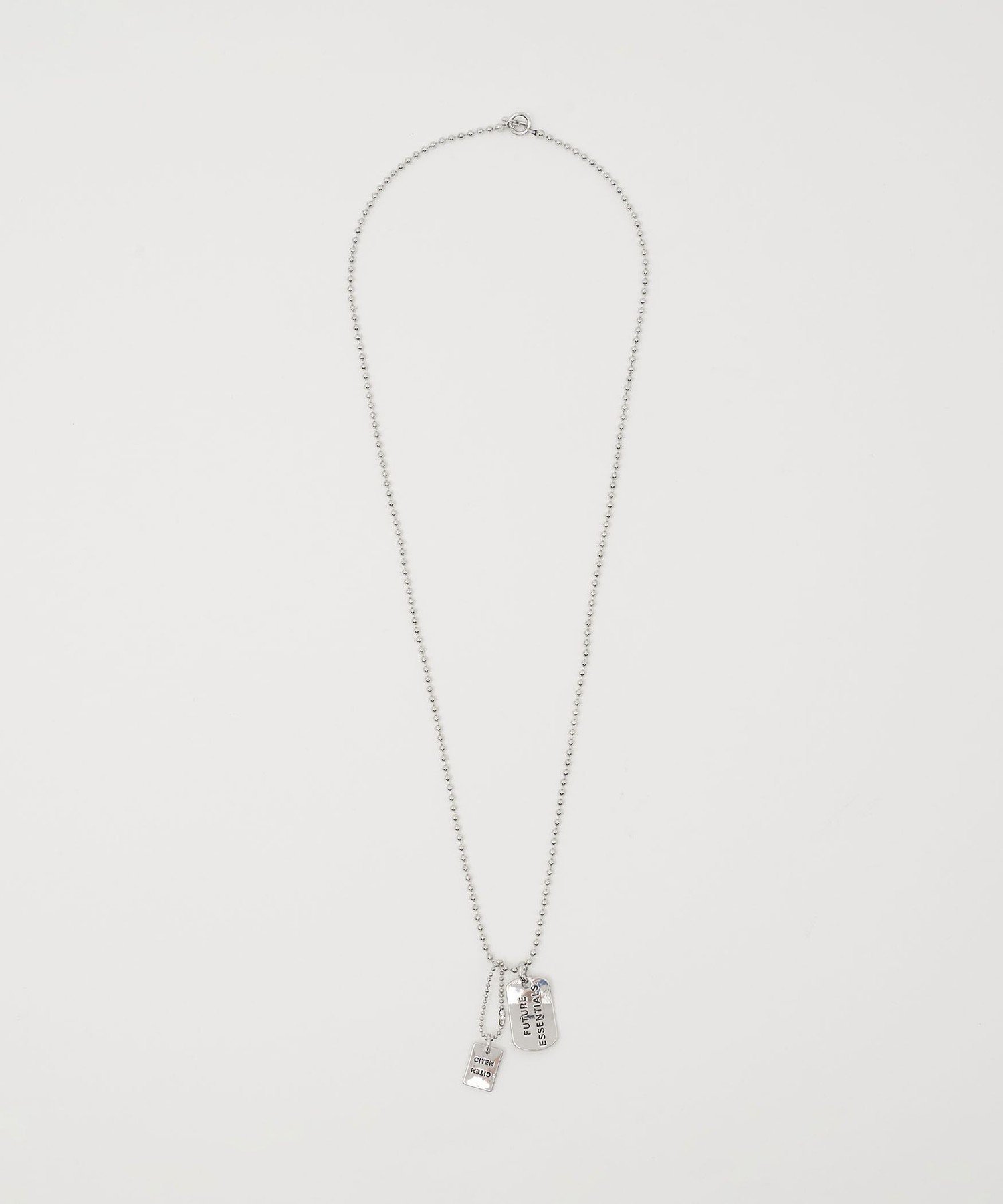 CITEN ＜CITEN＞ダブルプレートネックレス シテン アクセサリー・腕時計 ネックレス シルバー ゴールド