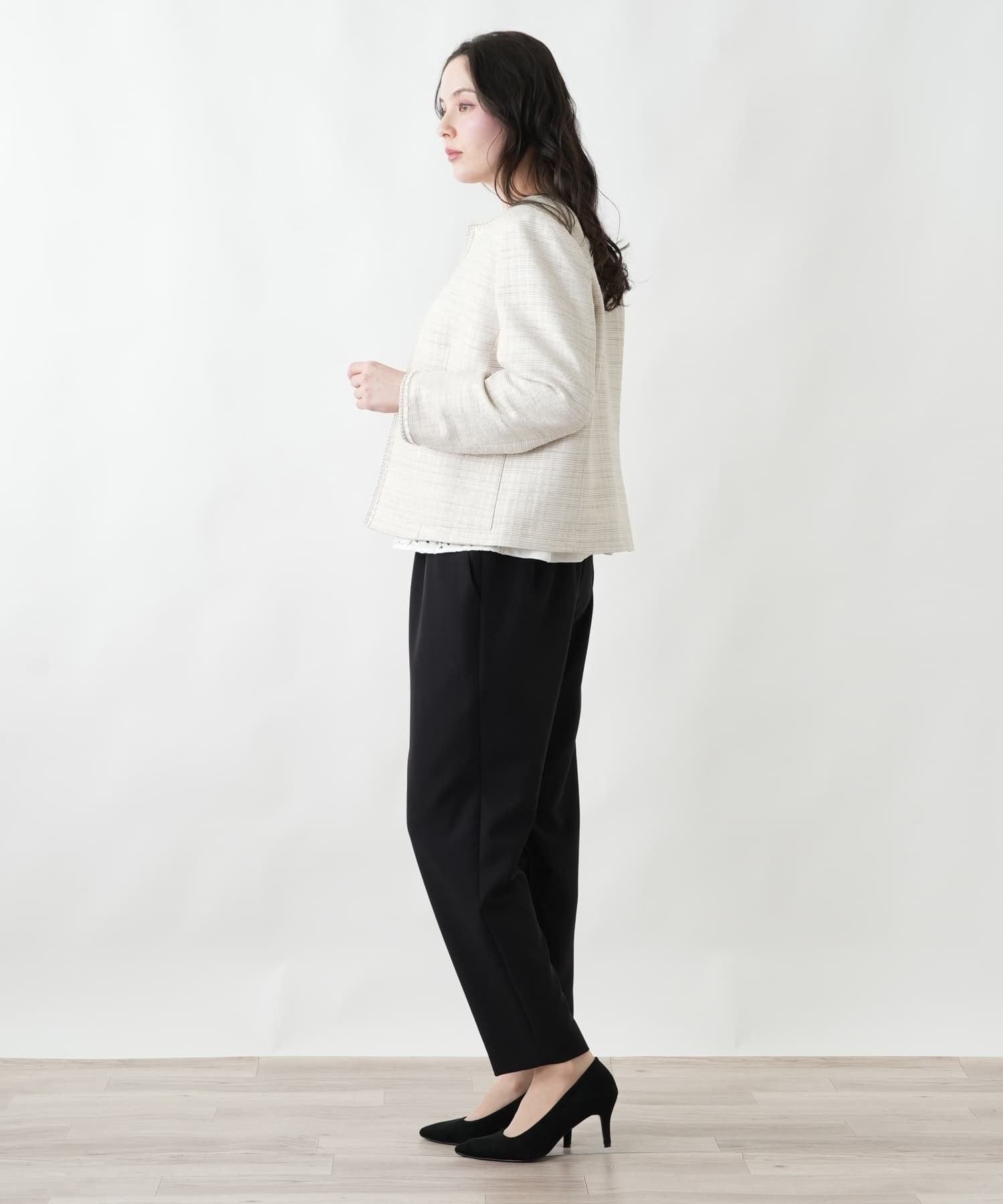 Leilian PLUS HOUSE ジャケット【ROCHAS Premiere】 レリアン プラスハウス ジャケット・アウター テーラードジャケット・ブレザー ベージュ