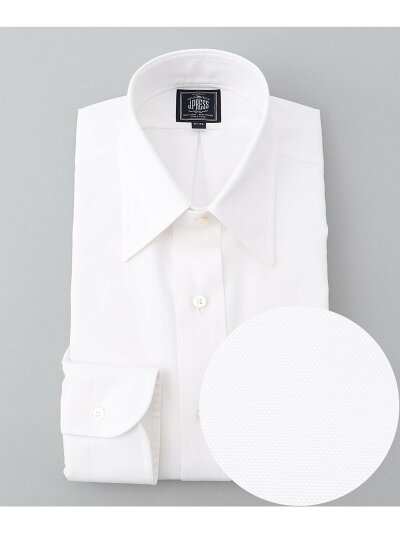 Pinpoint Oxford Point Collar Dress Shirt HDOVNS0032: White Pinpoint Oxford Point Collar Dress Shirt HDOVNS0032: White