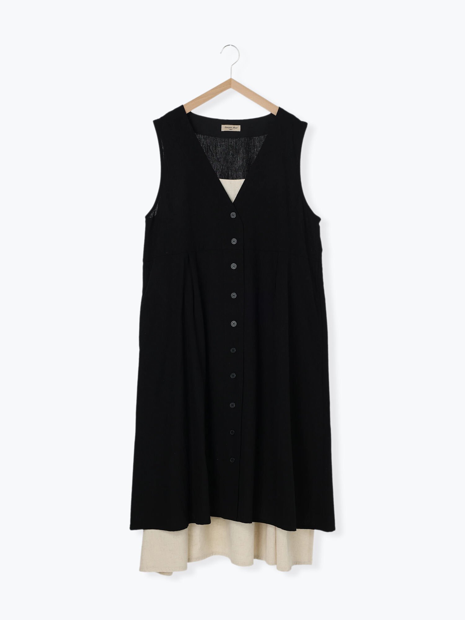 Samansa Mos2 セットジレワンピース サマンサモスモス ワンピース・ドレス ワンピース ブラック ホワイト ベージュ【送料無料】のサムネイル