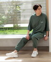 【SALE/30%OFF】LAKOLE 吸水速乾<2点セット>ロゴプルオーバーパンツセットアップ ラコレ トップス その他のトップス グリーン ブラック グレー