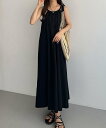【SALE/61%OFF】JUNOAH callautia キャミワンピース ジュノア ワンピース・ドレス ワンピース ブラック ホワイト グレー
