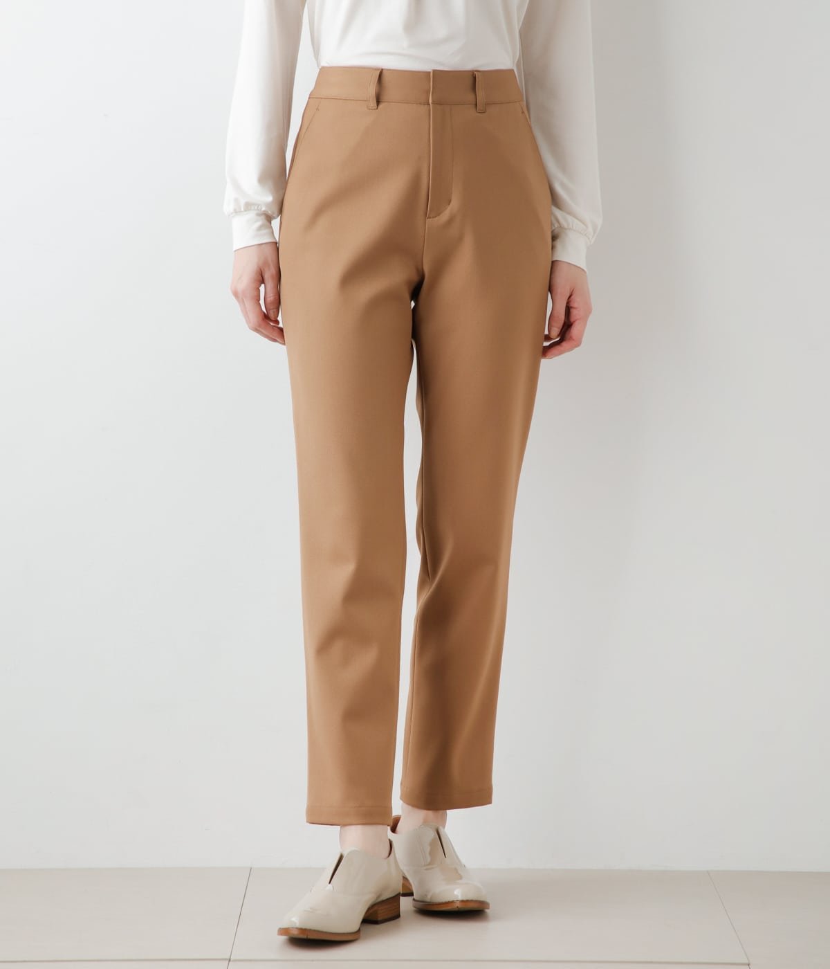 NEWYORKER WOMEN TRストレッチツイル テーパードパンツ ニューヨーカー パンツ その他のパンツ ブラウン ネイビー