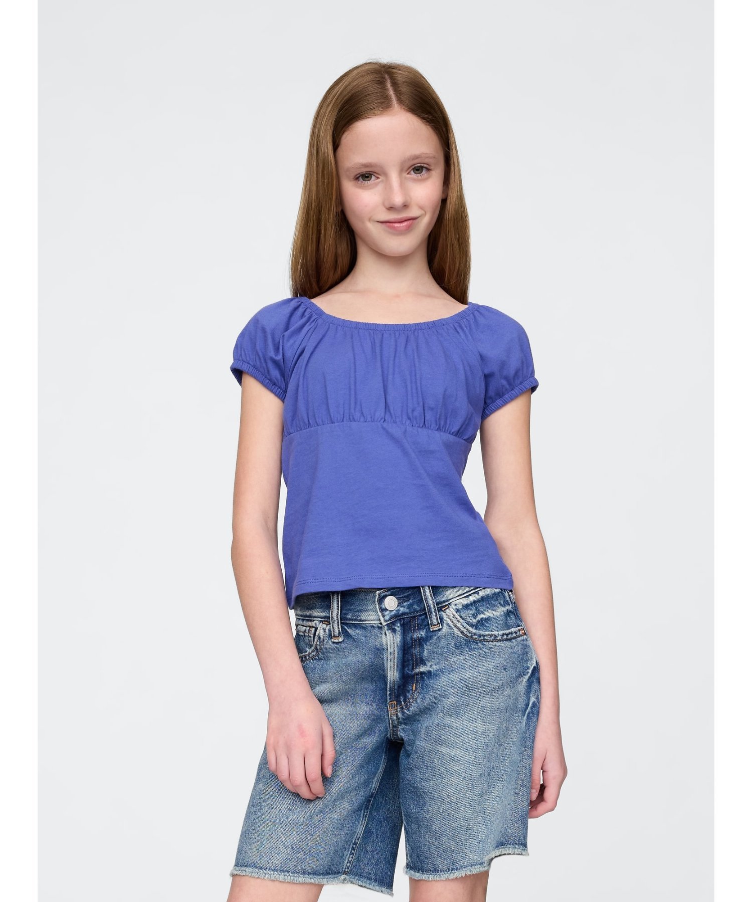 【SALE／74%OFF】GAP (K)スクープネック トップス (キッズ) ギャップ トップス カットソー・Tシャツ ホワイト ピンク ブルー