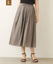 TO BE CHIC 【L】ライトローン タックフレアスカート サンヨー エルサイズ スカート ロング・マキシスカート ベージュ【送料無料】