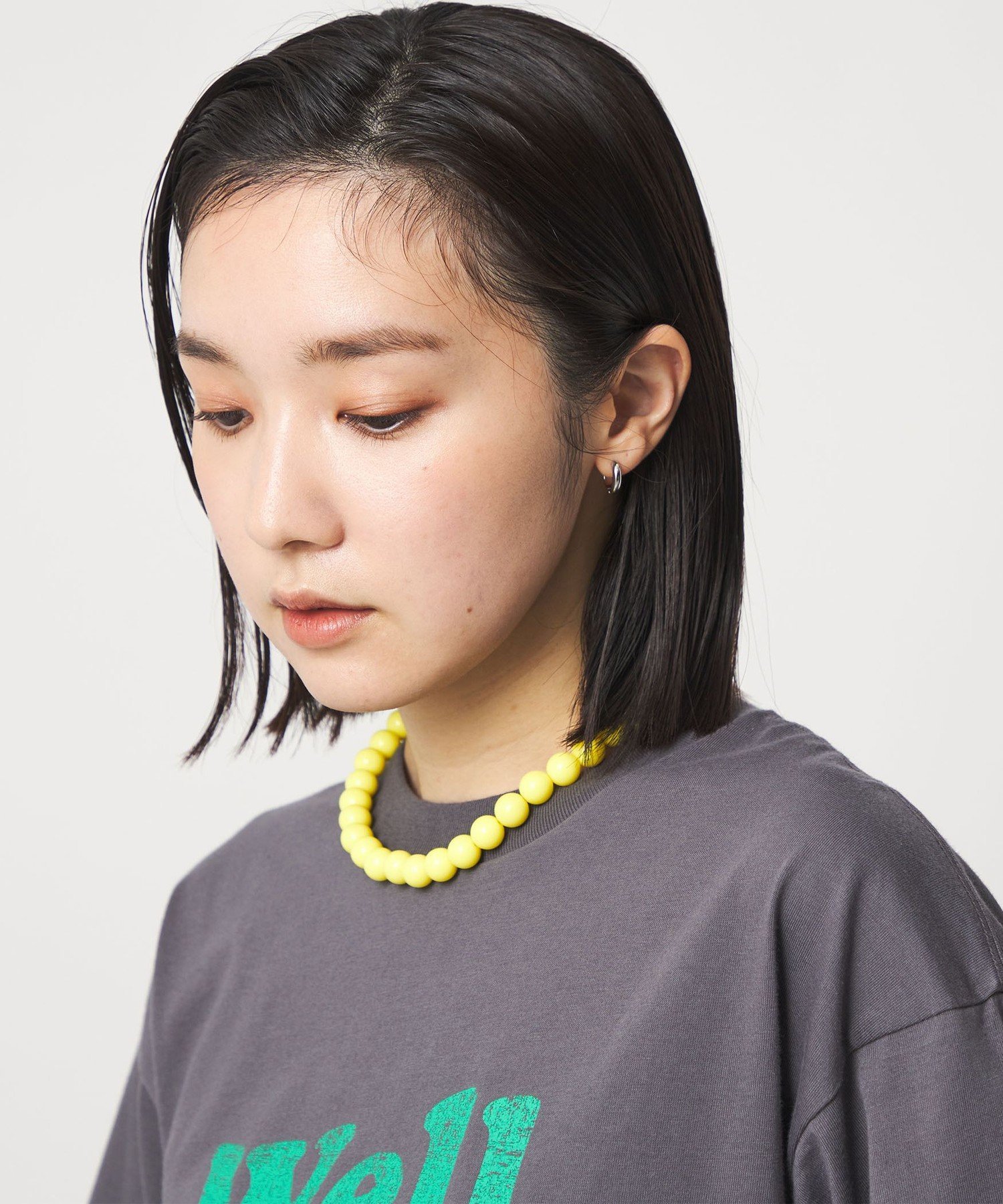 CITEN ＜CITEN＞カラフルボールチェーンネックレス シテン アクセサリー・腕時計 ネックレス イエロー ブルー
