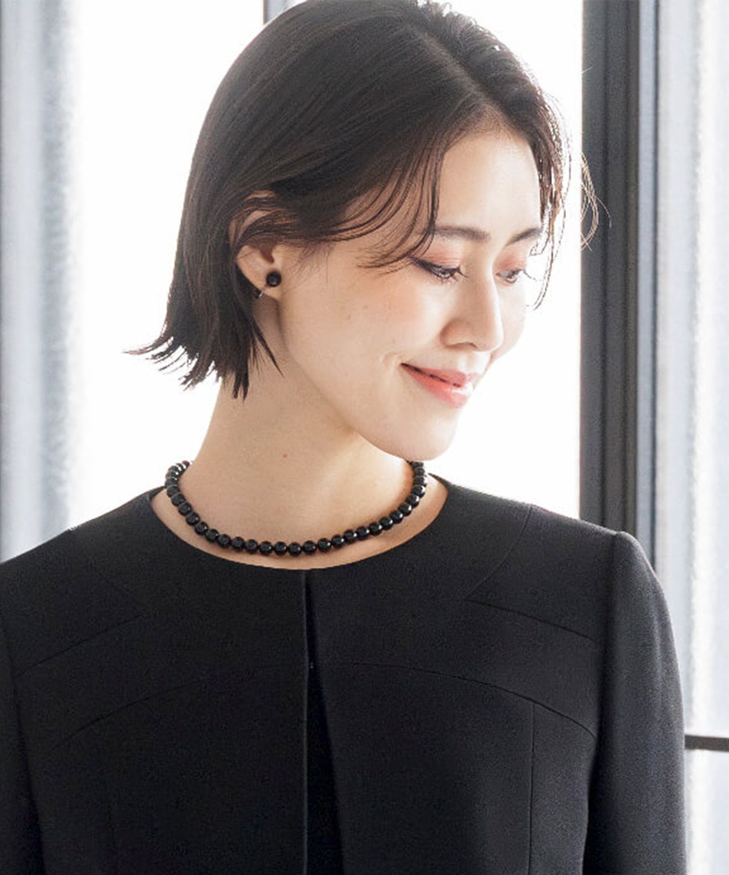 TOKYO SOIR オニキスのマグネットネックレス フォーマル 喪服 礼服 結婚式 トウキョウソワール アクセサリー・腕時計 ネックレス ブラック【送料無料】