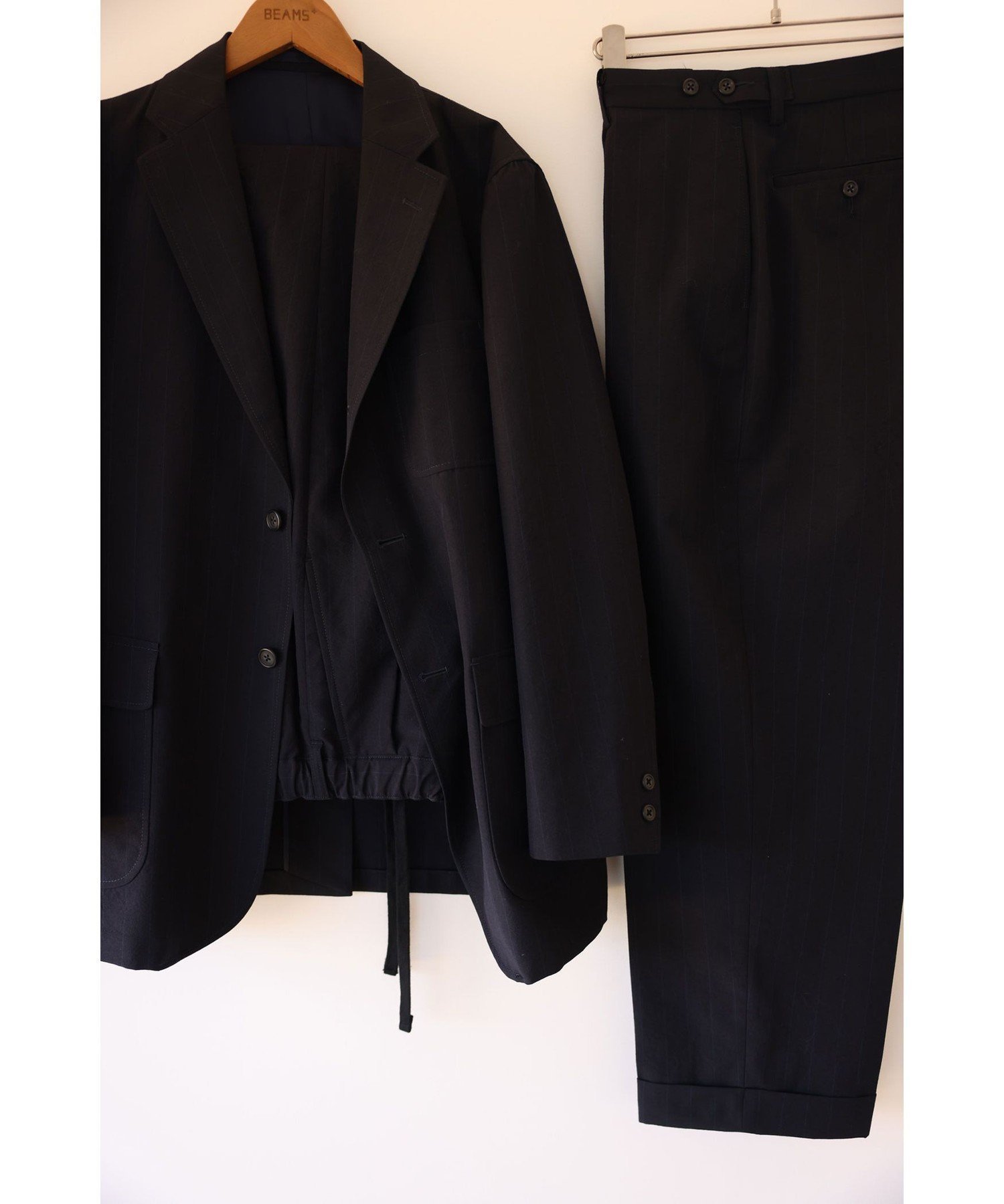 BEAMS PLUS IVY Trousers Wide Extreme Density Weather Cloth ビームス メン パンツ その他のパンツ ネイビー【送料無料】